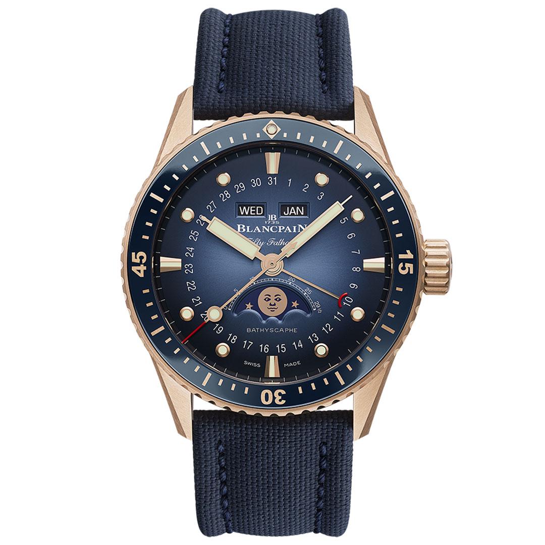 Blancpain Fifty Fathoms Bathyscaphe Quantième Complet Full Gold ref. 5054 3640 O52B (canvas)