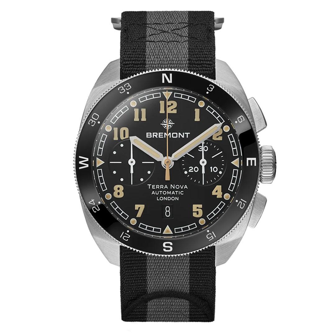 Bremont Terra Nova 42.5 Chronograph ref. TN42-CHR-SS-BK-N-S (NATO)