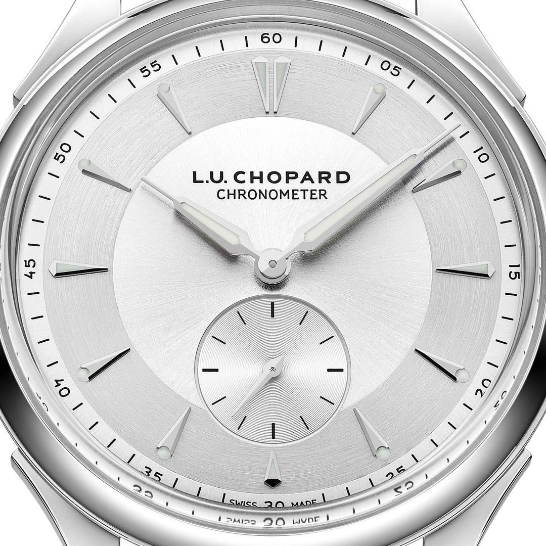 Chopard L.U.C Qualité Fleurier Lucent Steel ref. 168631-3001 dial