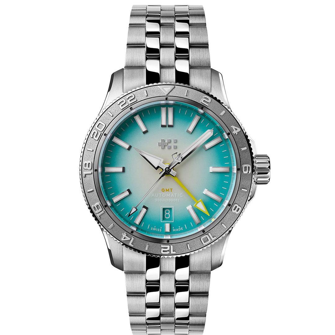 Christopher Ward C60 Trident GMT 300 ref. C60-40AGM31S00V0-B1 (teal, consort bracelet)