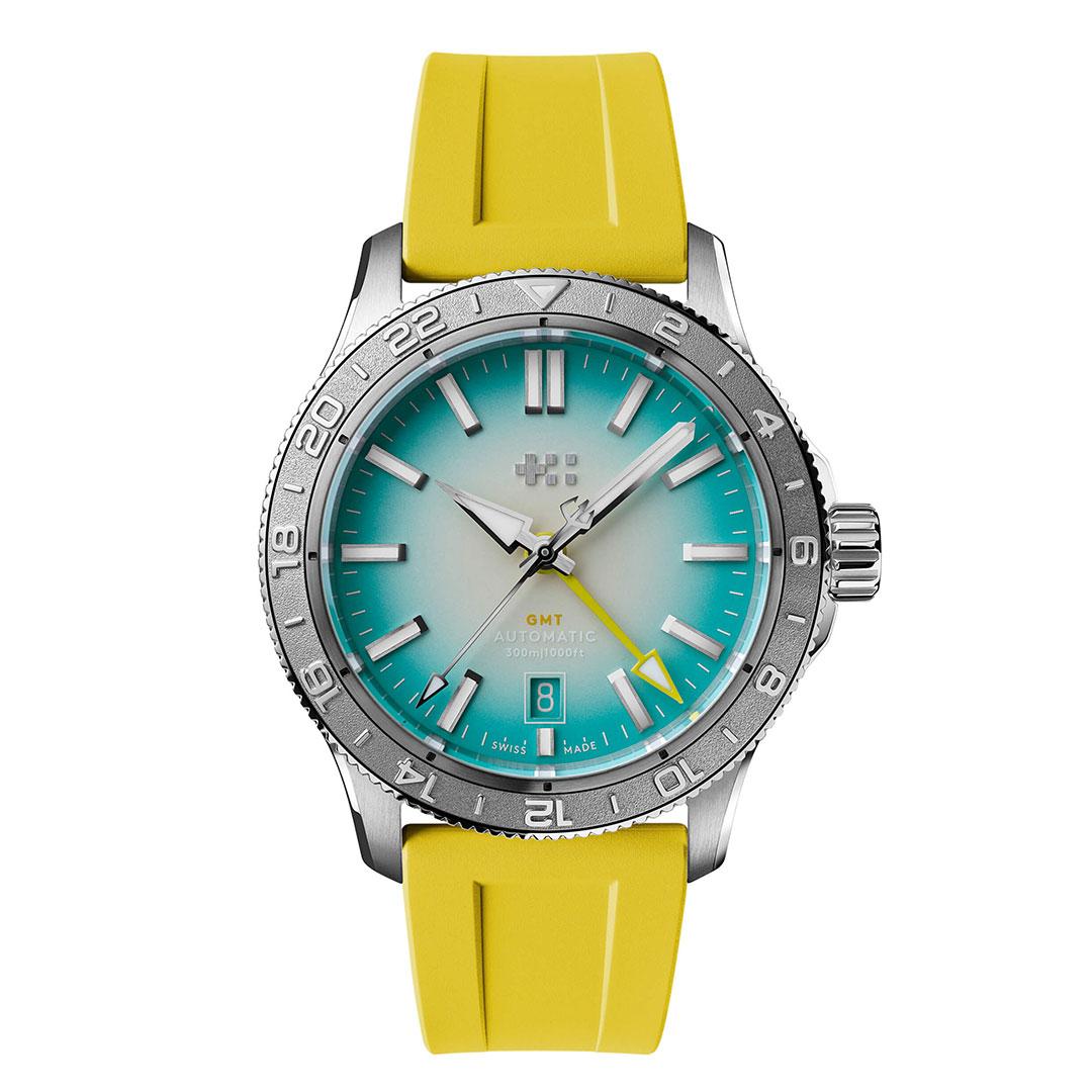 Christopher Ward C60 Trident GMT 300 ref. C60-40AGM31S00V0-RY (teal, rubber)