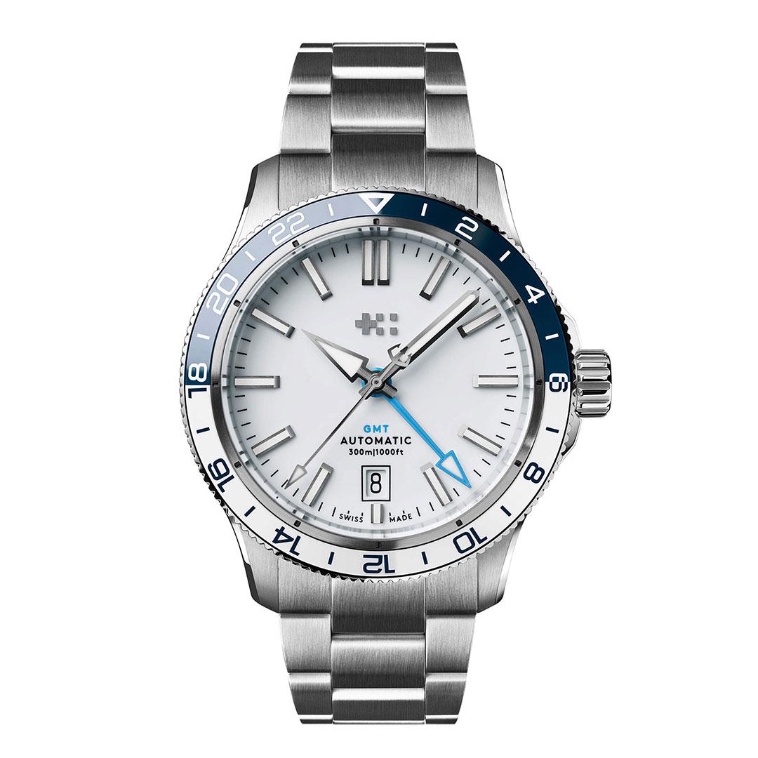 Christopher Ward C60 Trident GMT 300 ref. C60-40AGM31S0BW0-B0 (white, bader bracelet)