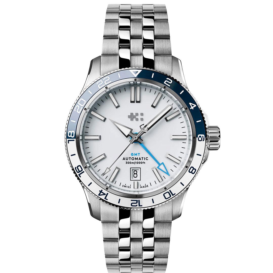 Christopher Ward C60 Trident GMT 300 ref. C60-40AGM31S0BW0-B1 (white, consort bracelet)