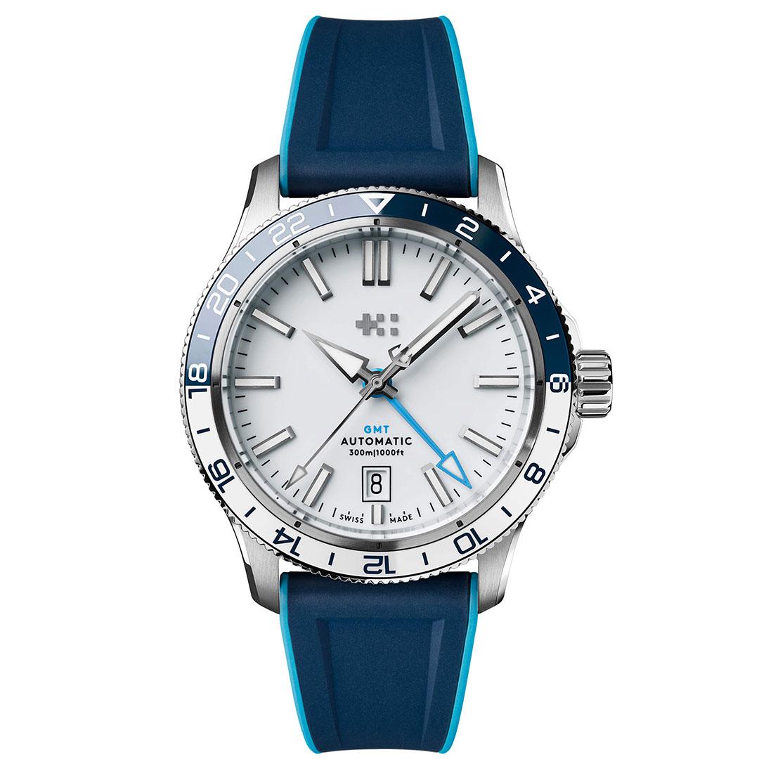 Christopher Ward C60 Trident GMT 300 ref. C60-40AGM31S0BW0-RY (white, rubber)