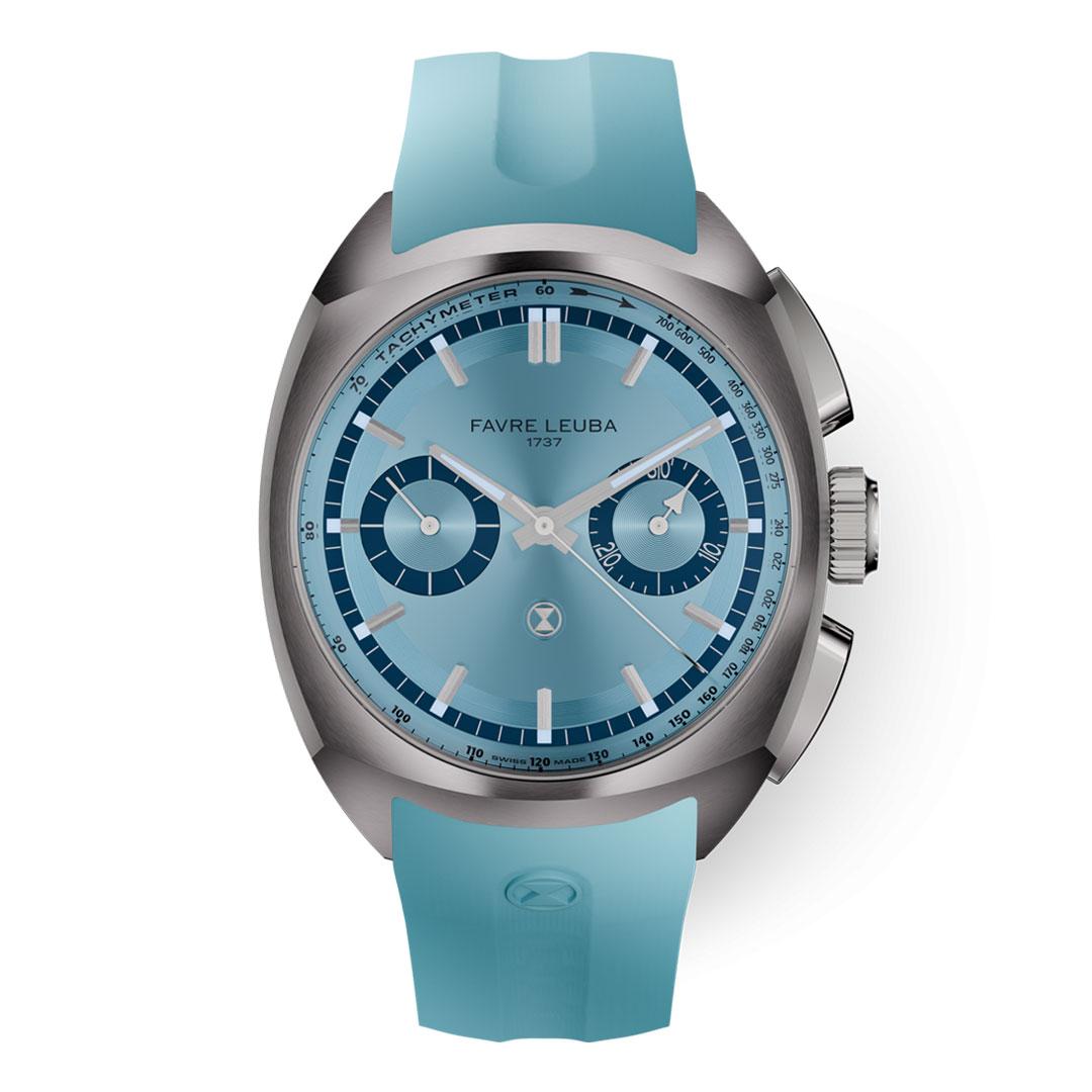 Favre Leuba Chief Chronograph ref. 00.20101.113.04.304 (ice blue rubber)