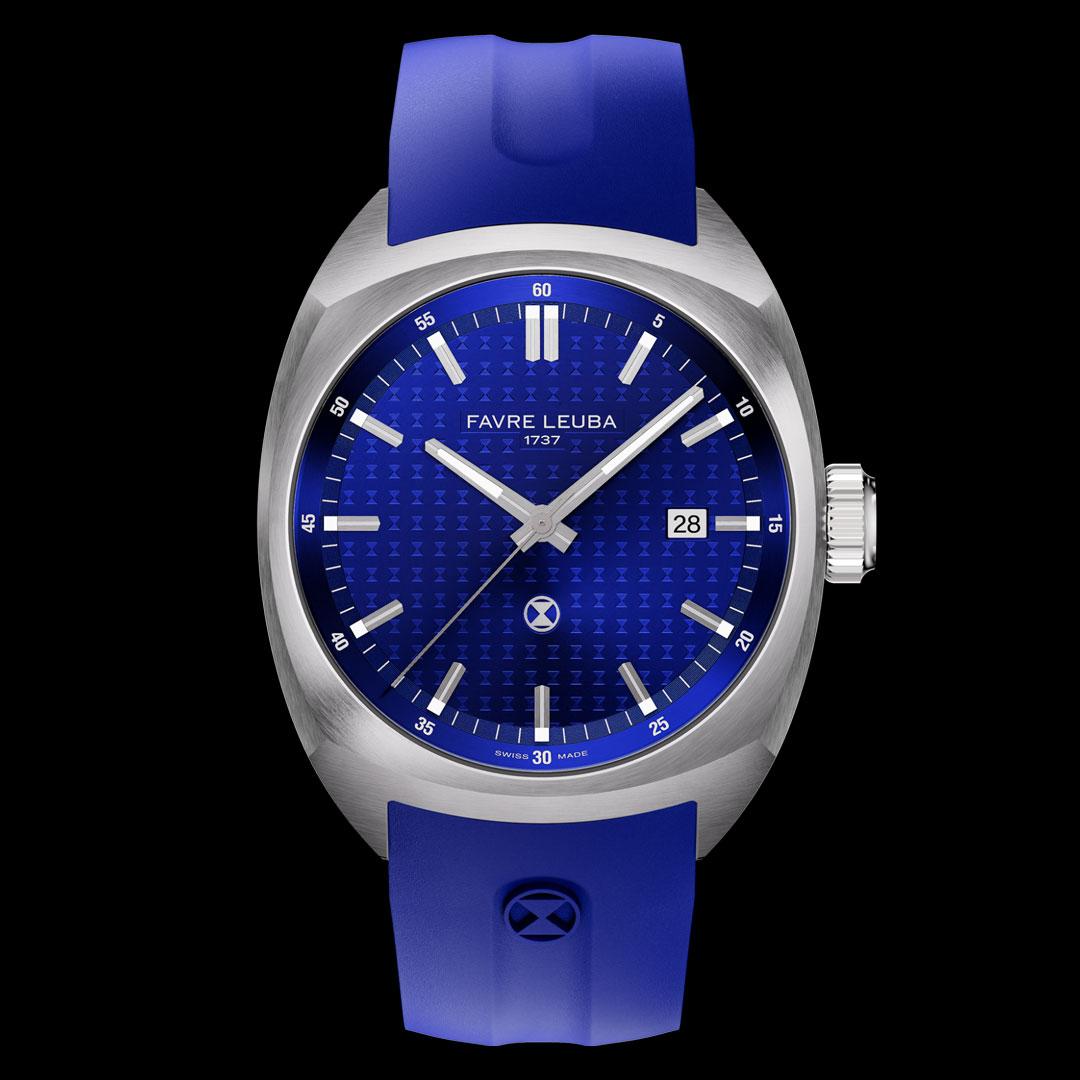 Favre Leuba Chief Date ref. 00.20102.102.02.302 (blue, rubber)