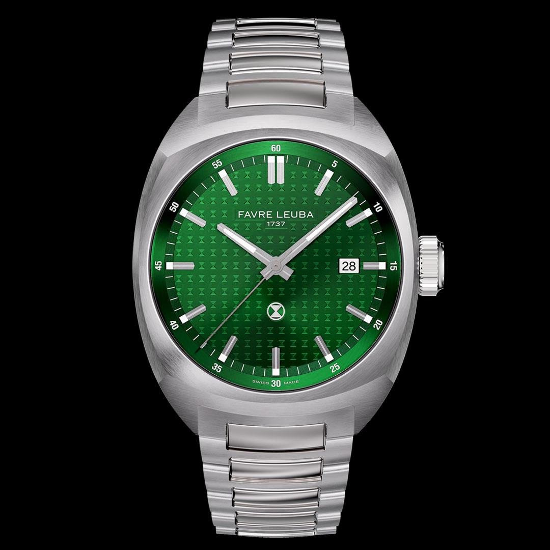 Favre Leuba Chief Date ref. 00.20102.102.03.200 (green, bracelet)