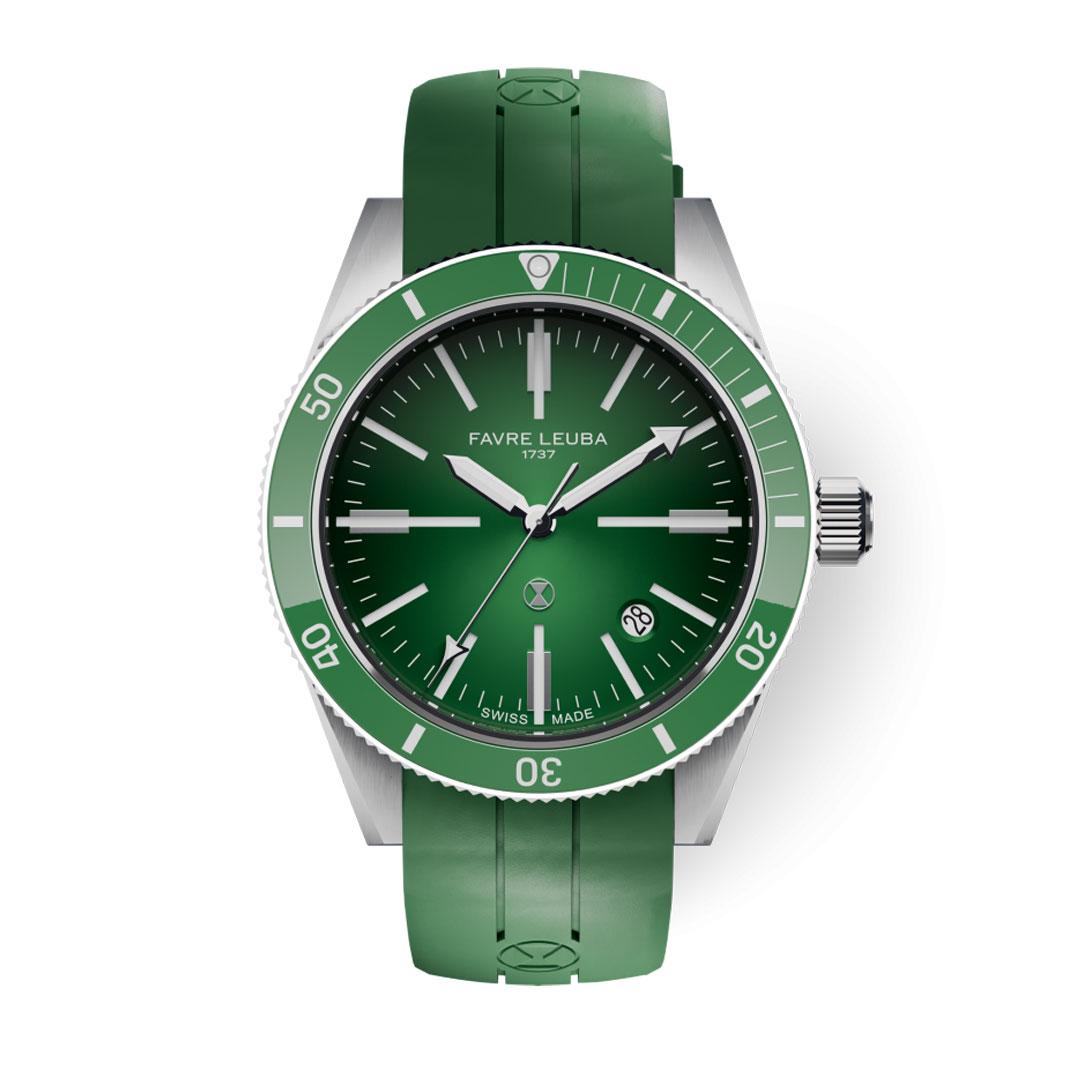 Favre Leuba Deep Blue Renaissance ref. 00.20308.101.03.303 (green rubber)