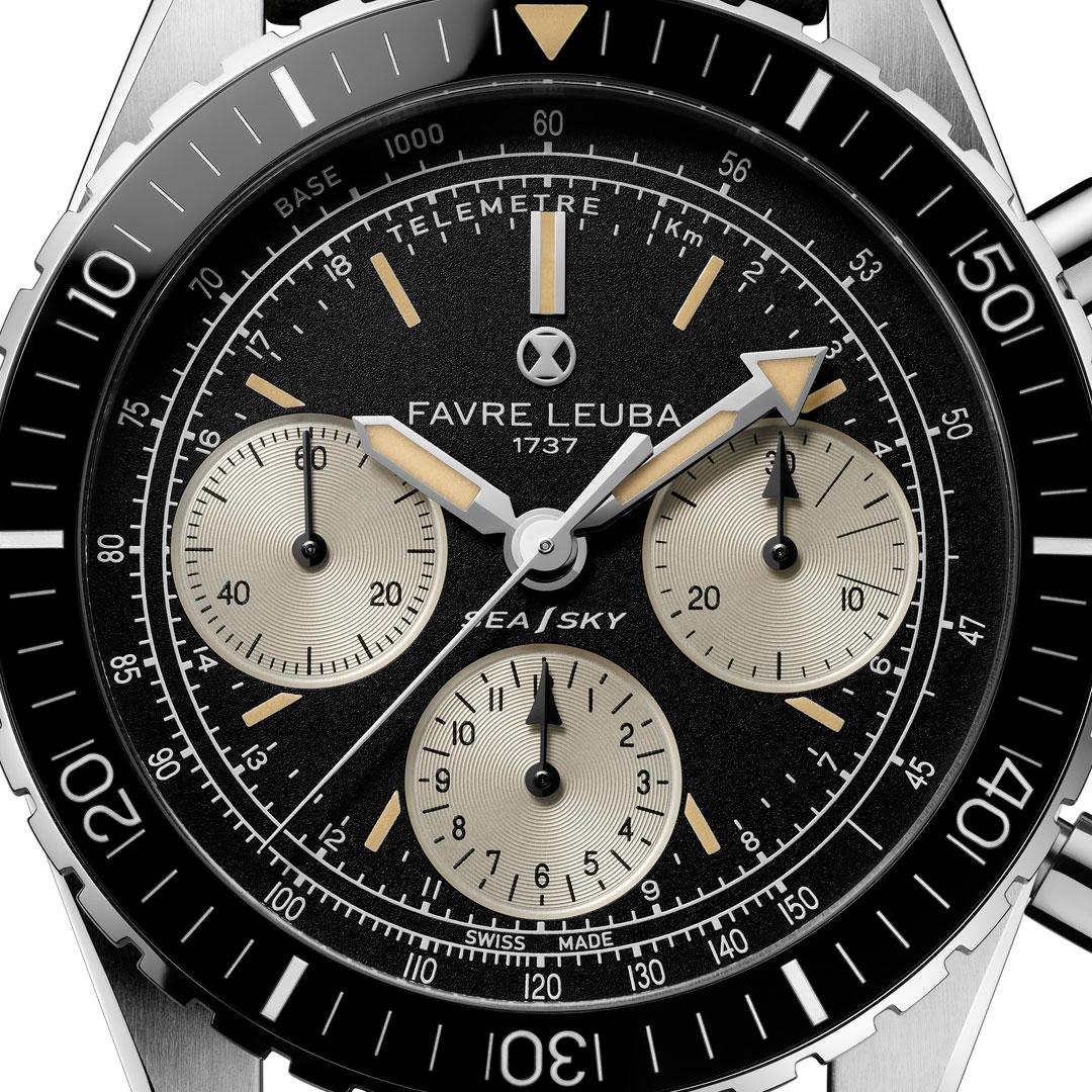 Favre Leuba Sea Sky Chronograph dial