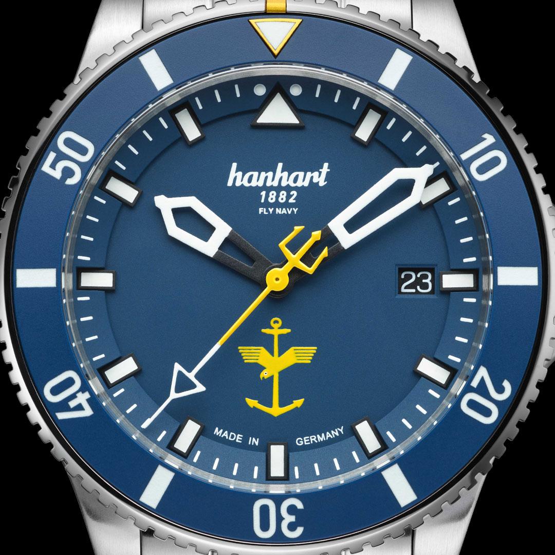 Hanhart Fly Navy Aerosphere dial