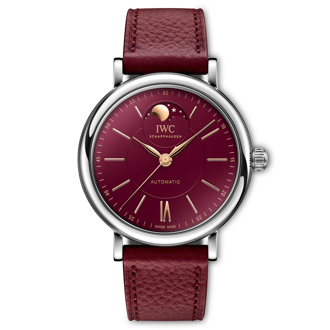 IWC Portofino Automatic Moon Phase 37 Year of the Snake ref. IW459604 burgundy leather