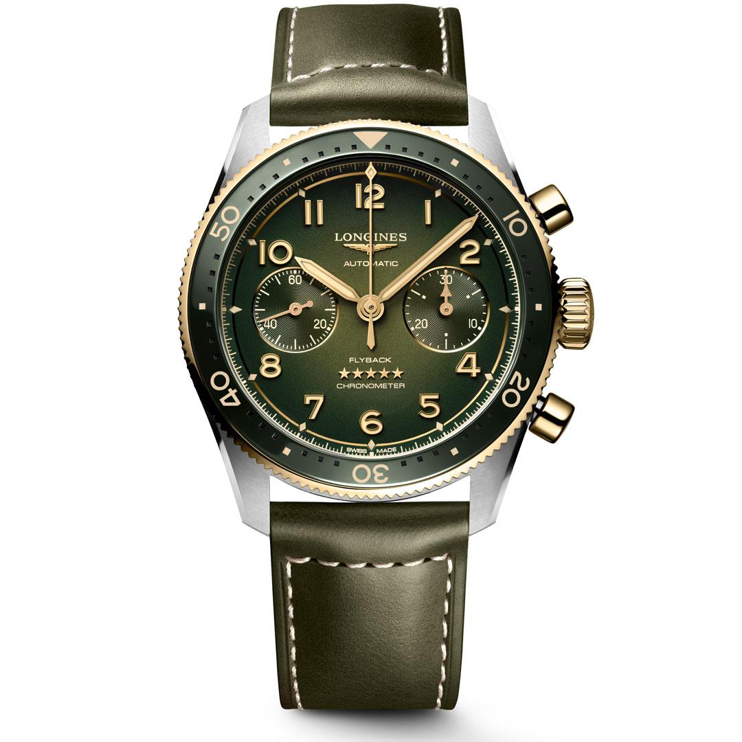 Longines Spirit Flyback Steel/Gold ref. L3.821.5.53.2 green