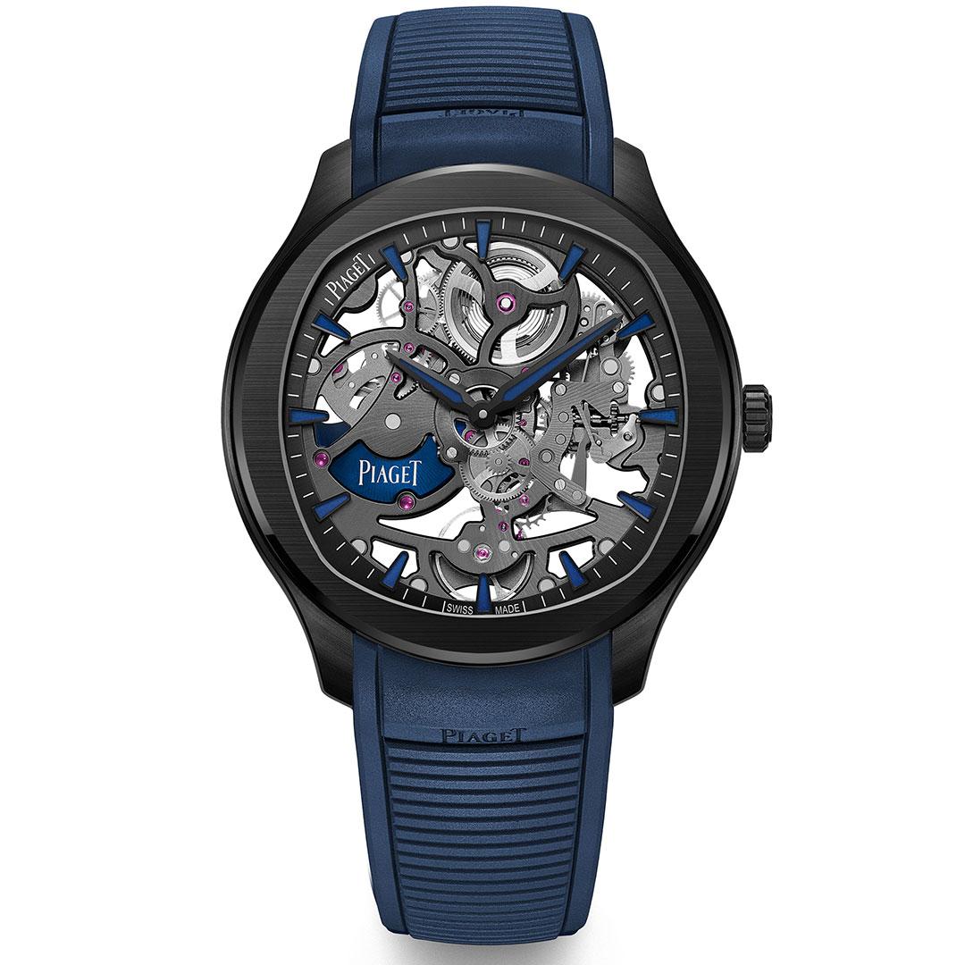 Piaget Polo Skeleton Ceramic ref. G0A49011 blue rubber