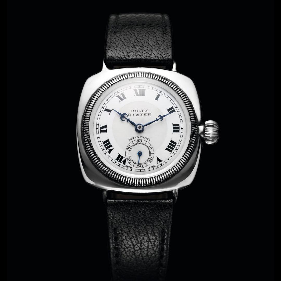 First Rolex Oyster from 1926 (cushion-shaped model)