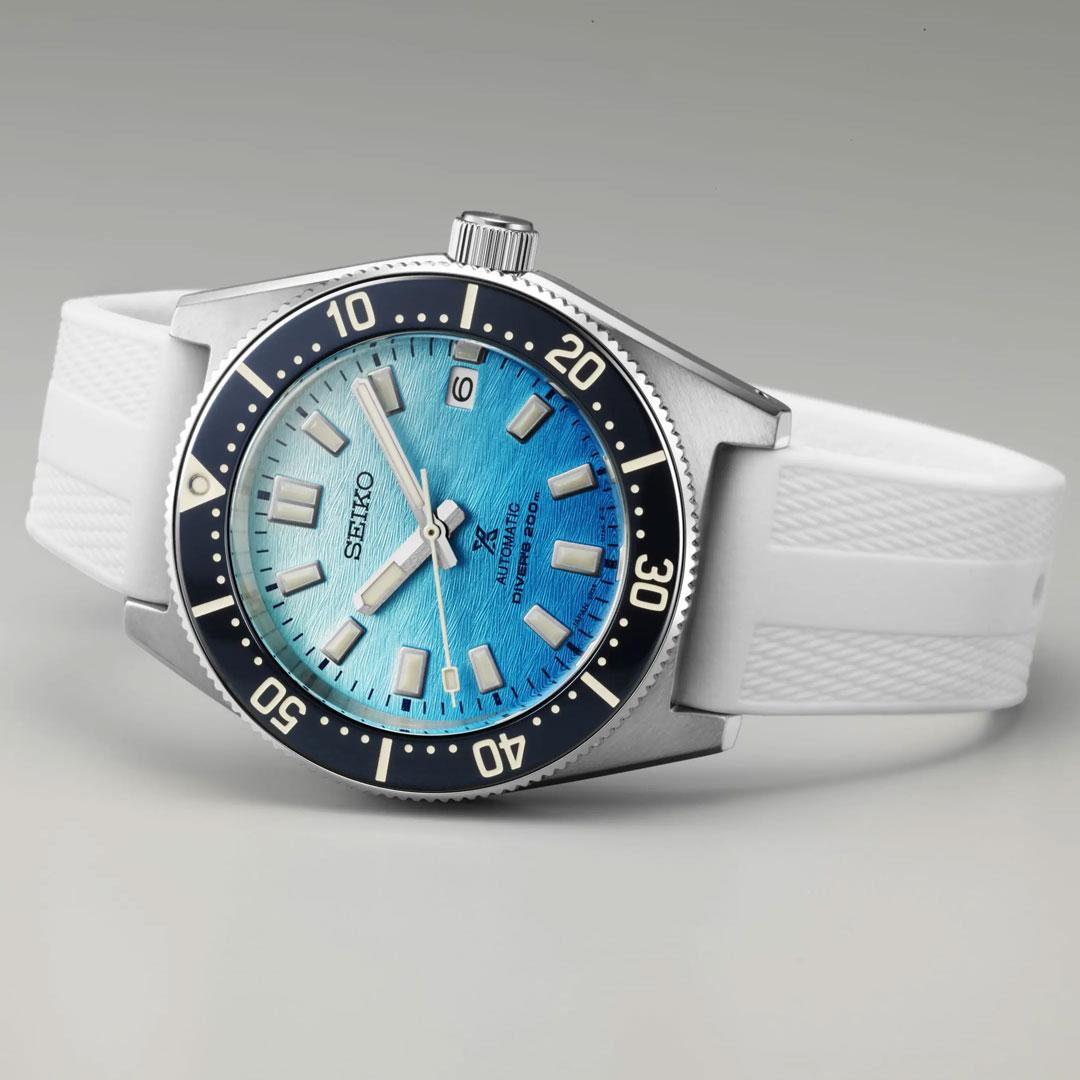 Seiko Prospex Limited Edition 1965 Recreation ref. SPB473J1 rubber strap gradation island blue