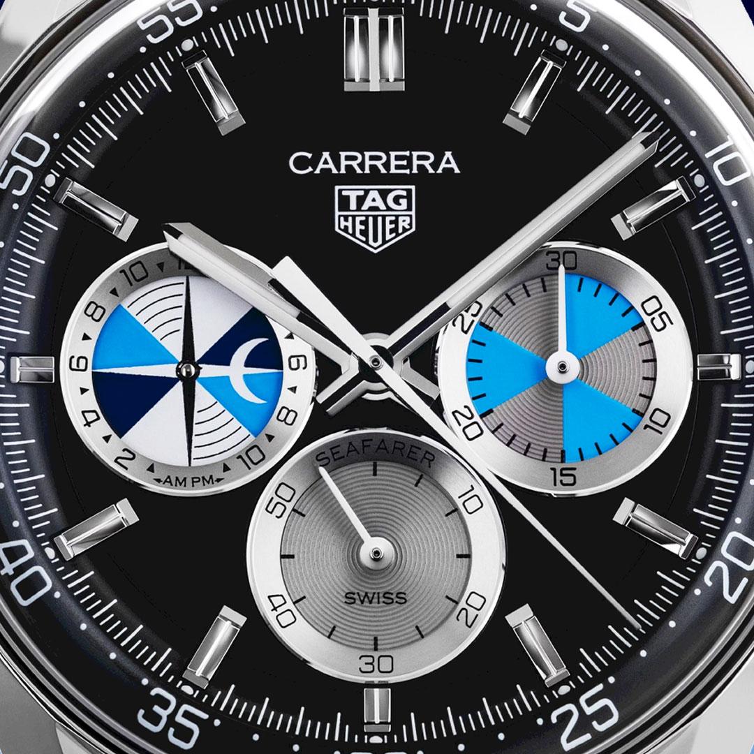 TAG Heuer Carrera Chronograph Seafarer × Hodinkee ref. CBS2014.FT6293 dial