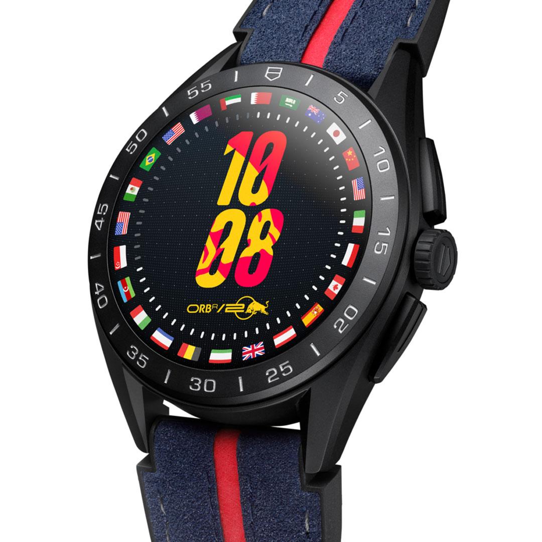 TAG Heuer Connected Calibre E4 45MM x Oracle Red Bull Racing Edition ref. SBR8A80.EB0365 side