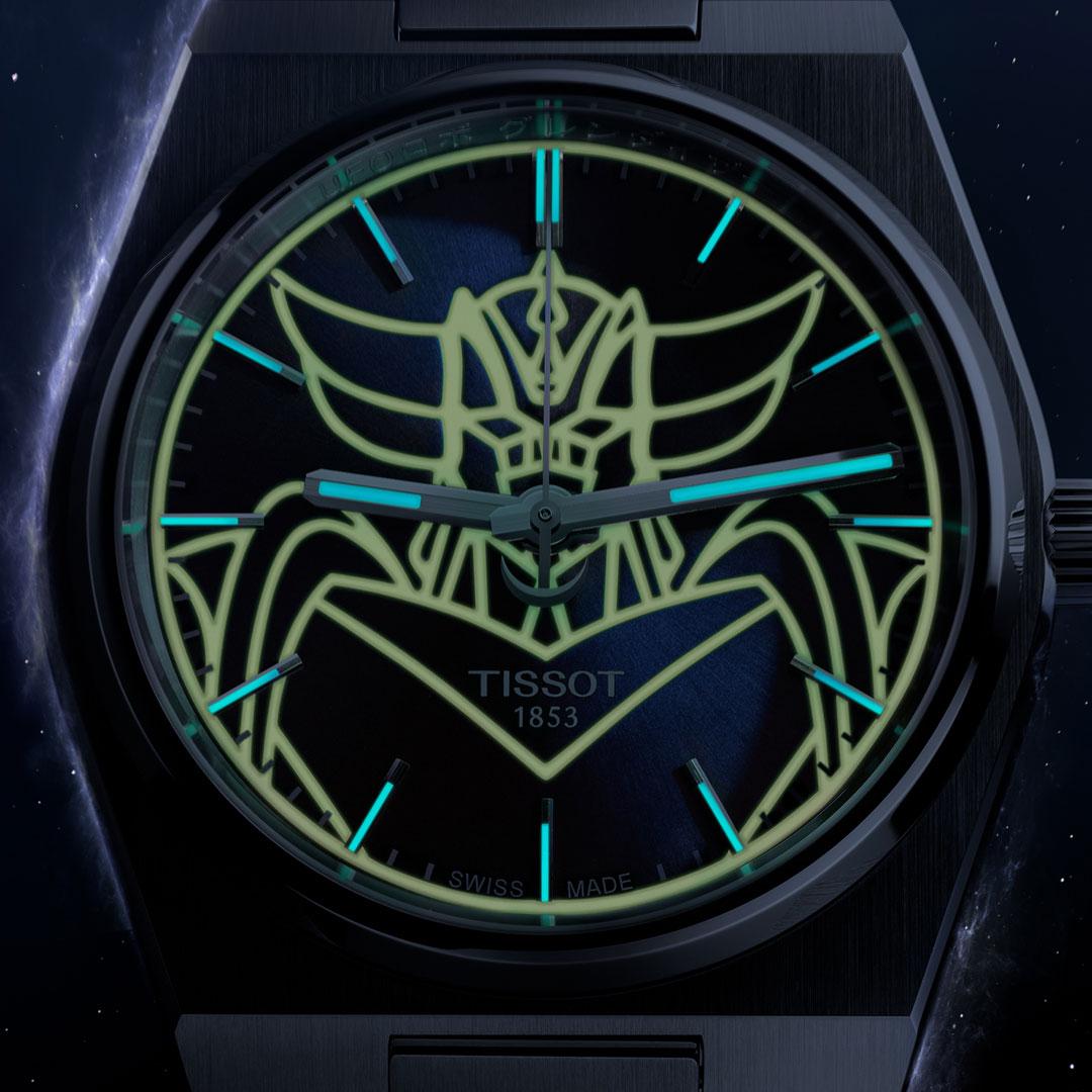 Tissot PRX 40mm UFO Robot Grendizer Special Edition ref. T137.407.11.041.02 dial