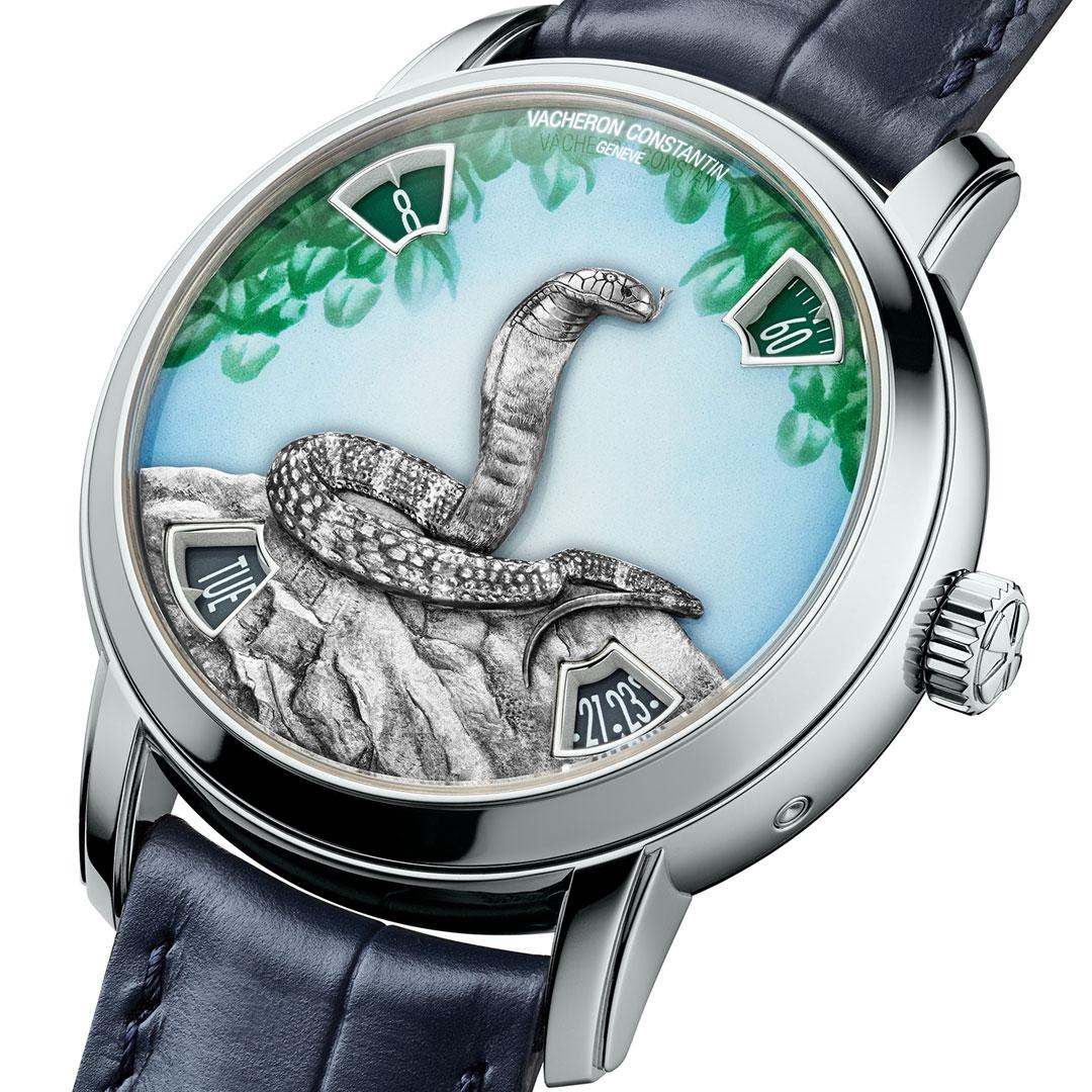 Vacheron Constantin Metiers d'Art The Legend of the Chinese Zodiac Year of the Snake ref. 86073/000P-H033 (platinum) side