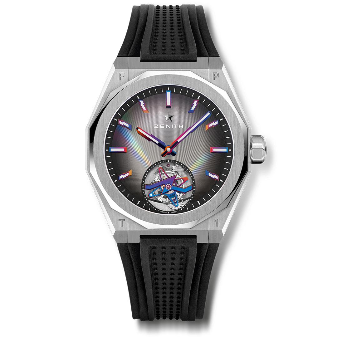 Zenith Defy Skyline Tourbillon Felipe Pantone ref. 03.9301.3630/49.I001 rubber strap