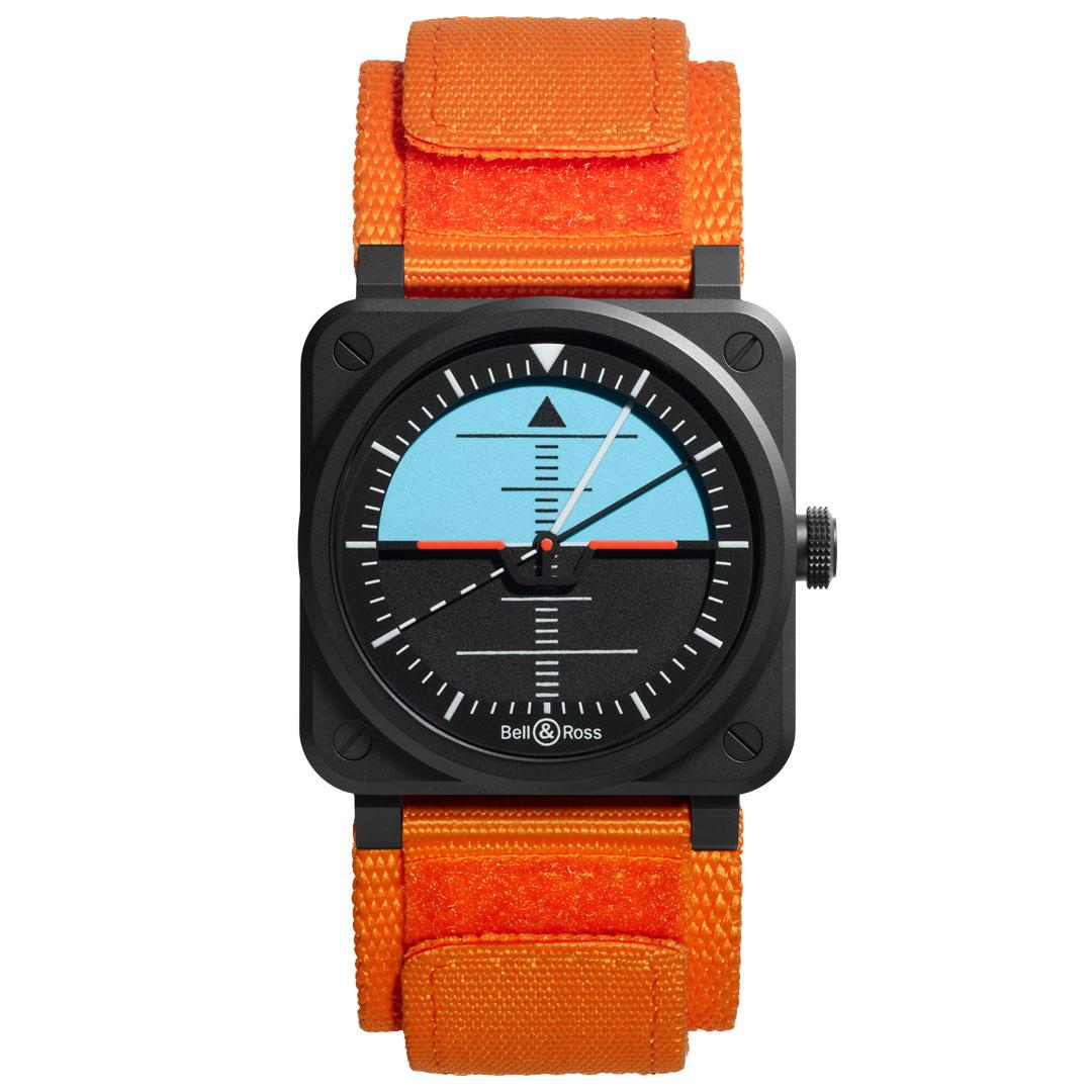 Bell & Ross BR 03 Horizon ref. BR03A-HRZ-CE/SRB orange fabric strap