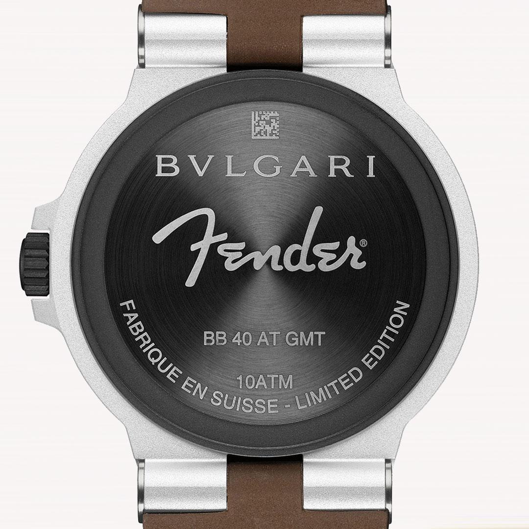 Bvlgari Aluminium GMT x Fender Limited Edition ref. 104117 back