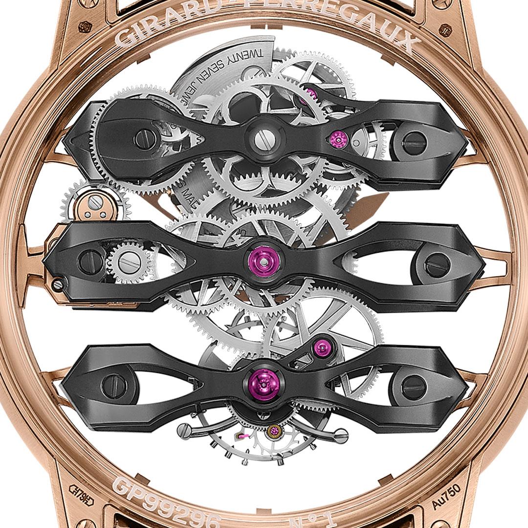 Girard-Perregaux Tourbillon with Three Flying Bridges ref. 99296-52-3434-5CC back detail