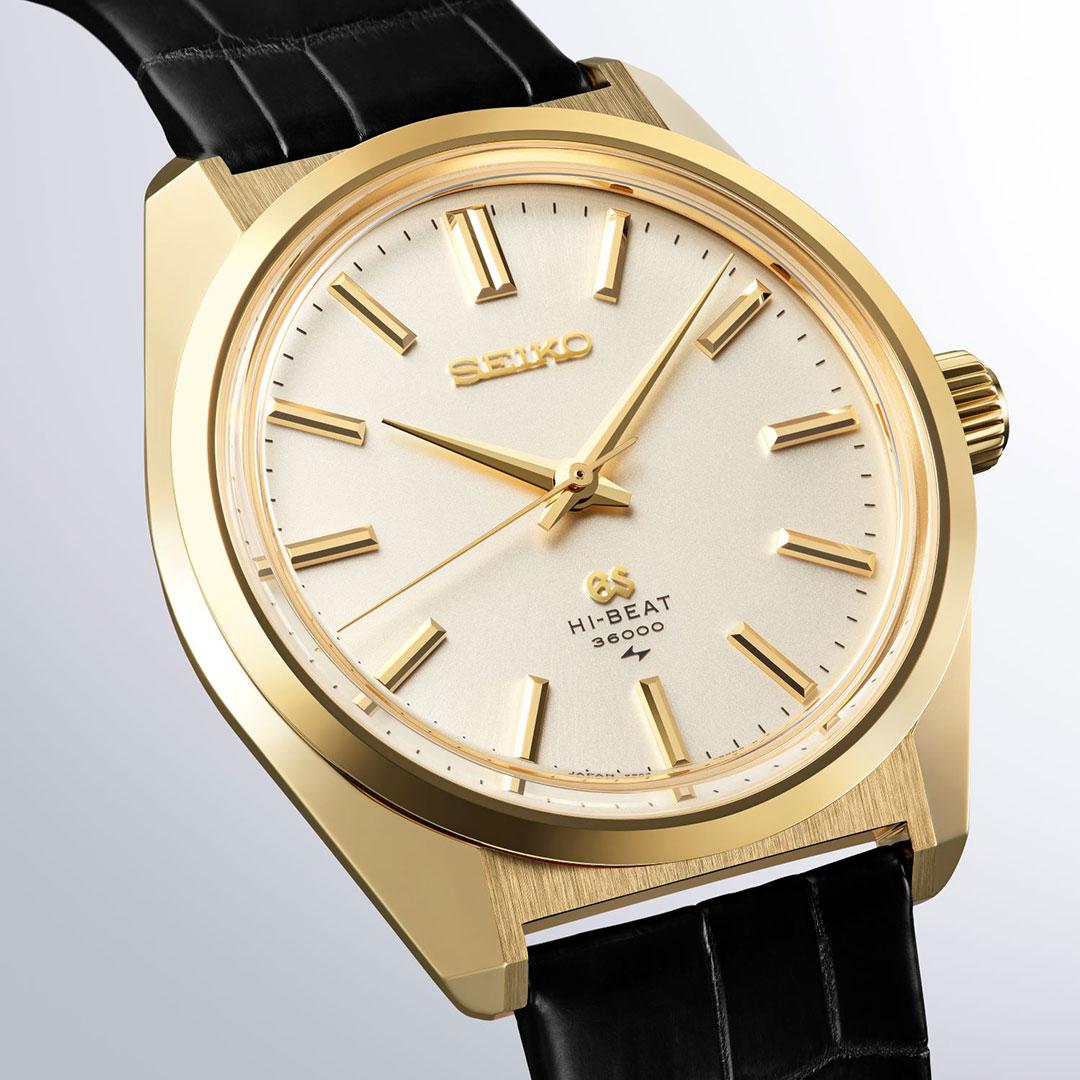 Grand Seiko 45GS – 1968 Recreation Limited Edition ref. SLGW004 gold side