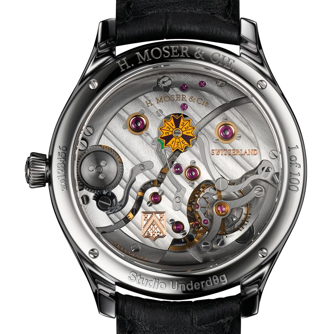 H. Moser & Cie Endeavour Perpetual Calendar Passion Fruit ref. 1800-1200 back