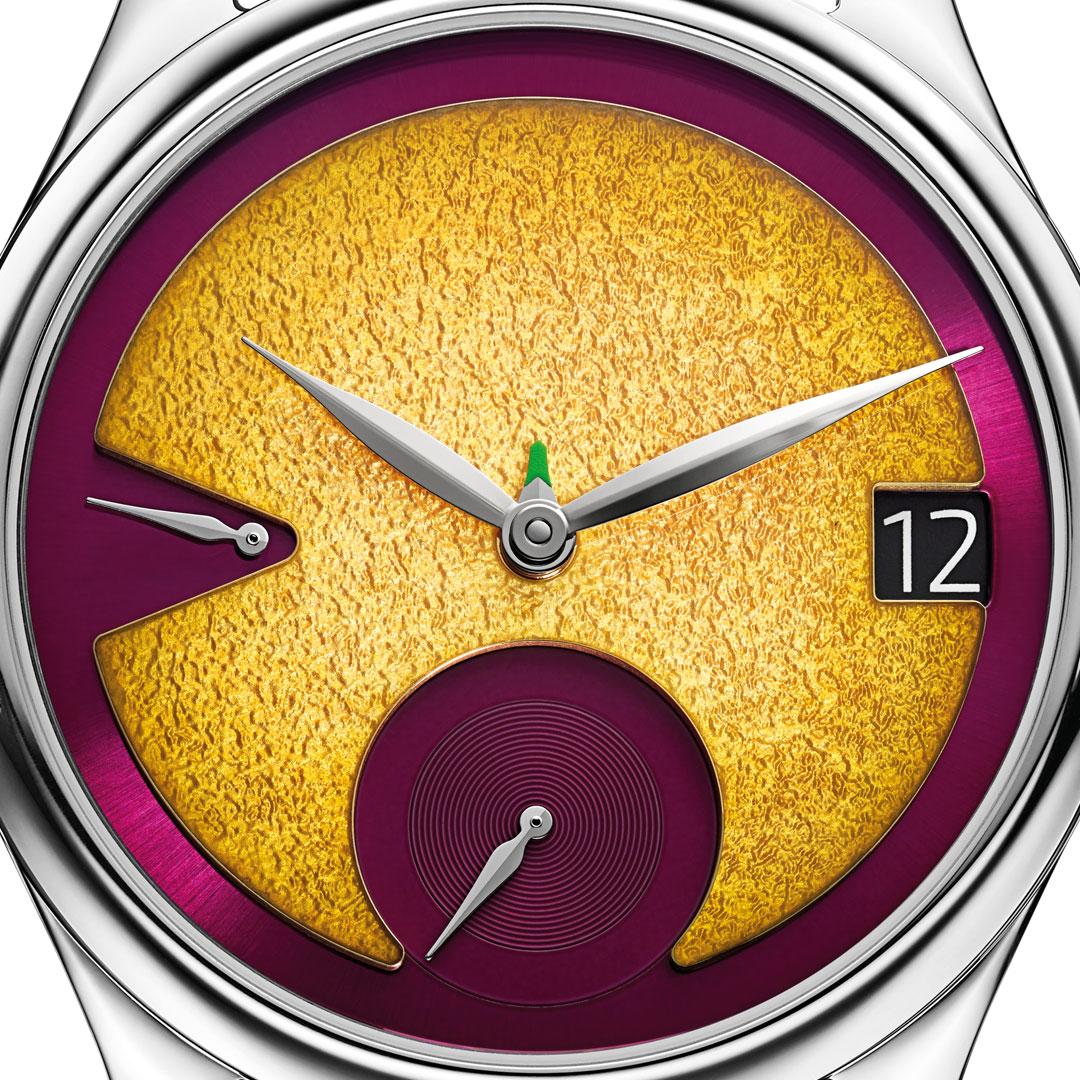 H. Moser & Cie Endeavour Perpetual Calendar Passion Fruit ref. 1800-1200 dial