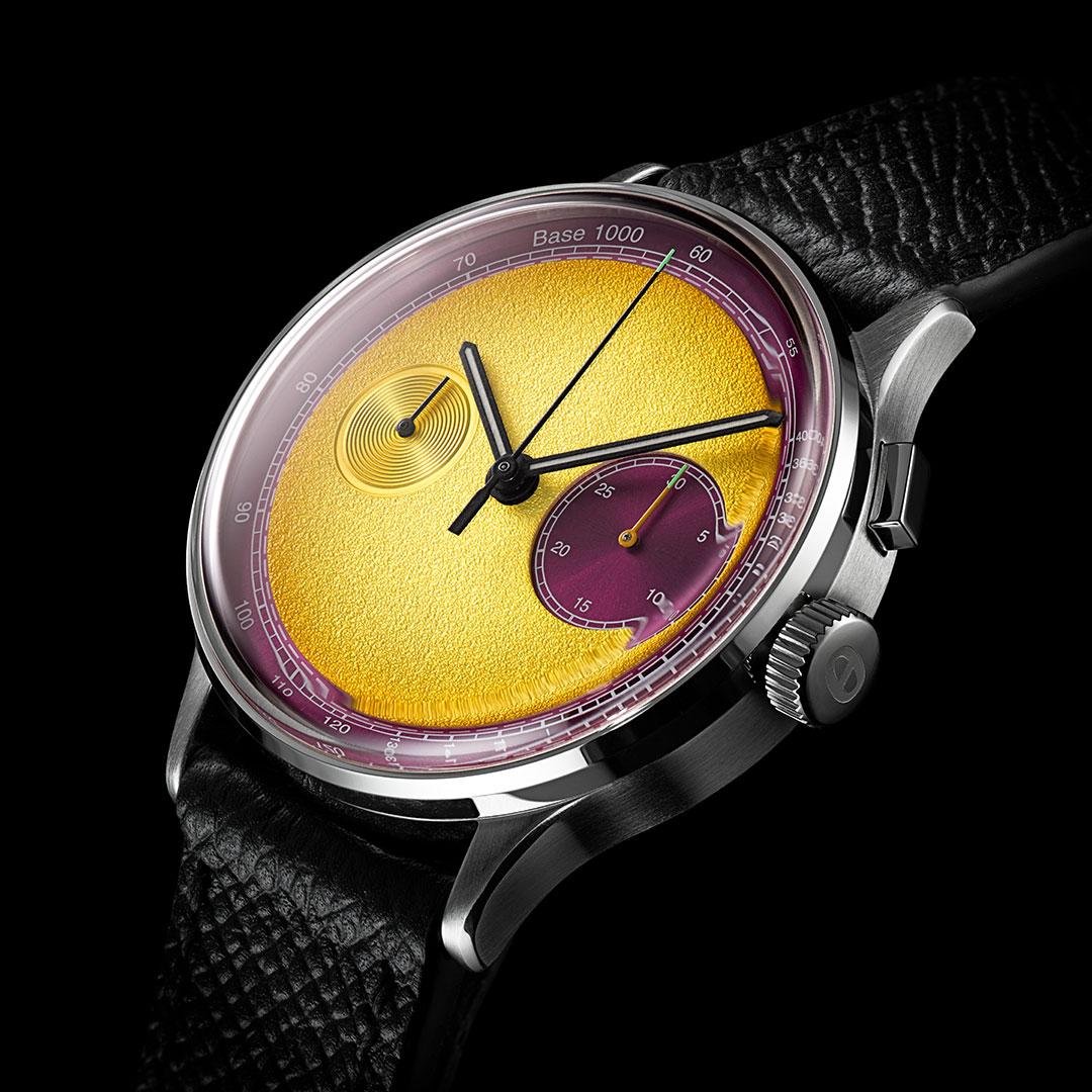 H. Moser & Cie. Studio Underd0g 03SERIES Passi0n Fruit chronograph ref. 03PFB side