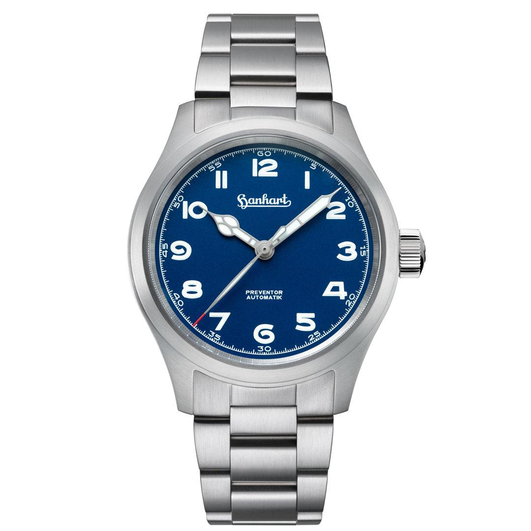 Hanhart Preventor HD12 ref. 792.870 blue steel bracelet