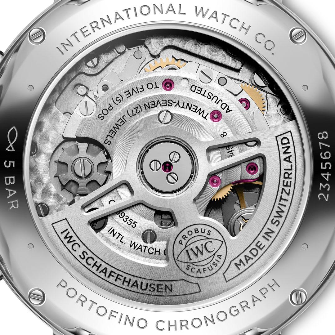 IWC Portofino Chronograph 39 Stainless Steel Bracelet ref. IW391503 back detail