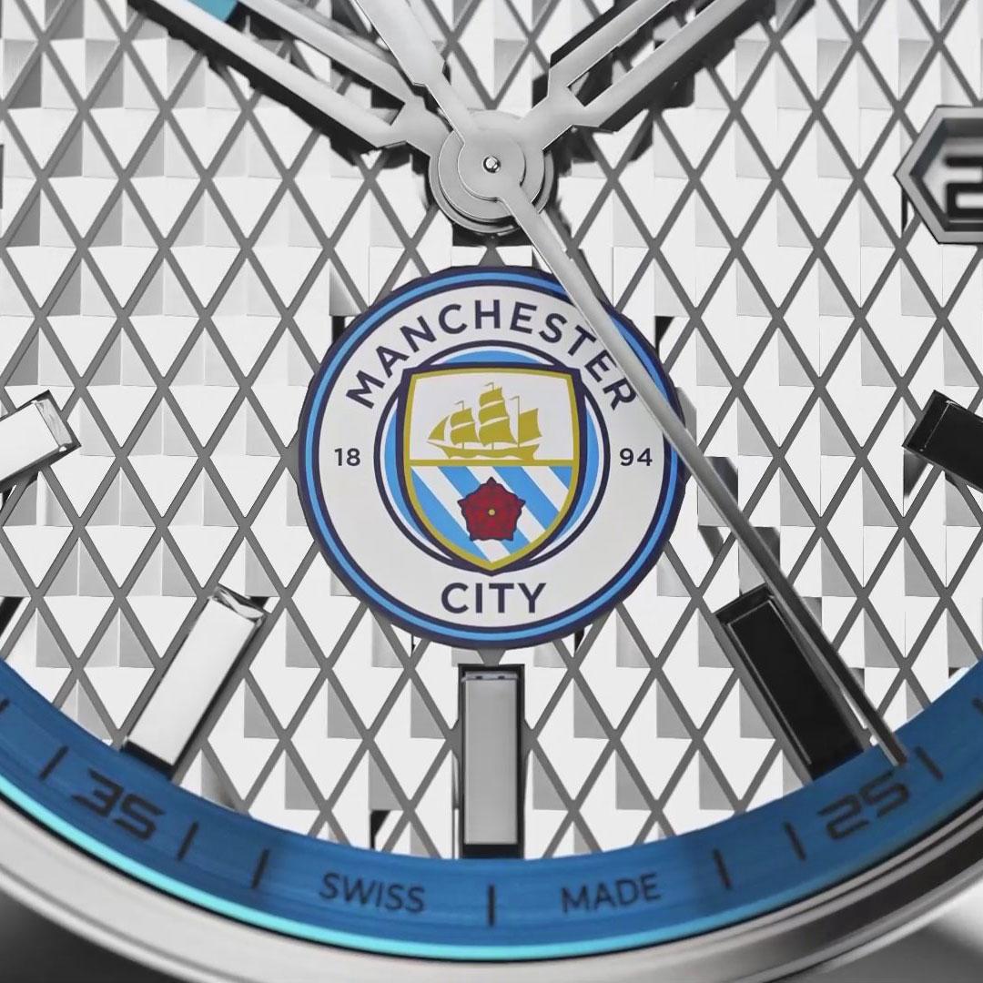 Jacob & Co. Epic X Sport Edition Manchester City ref. EX130.20.AA.AA.A dial detail