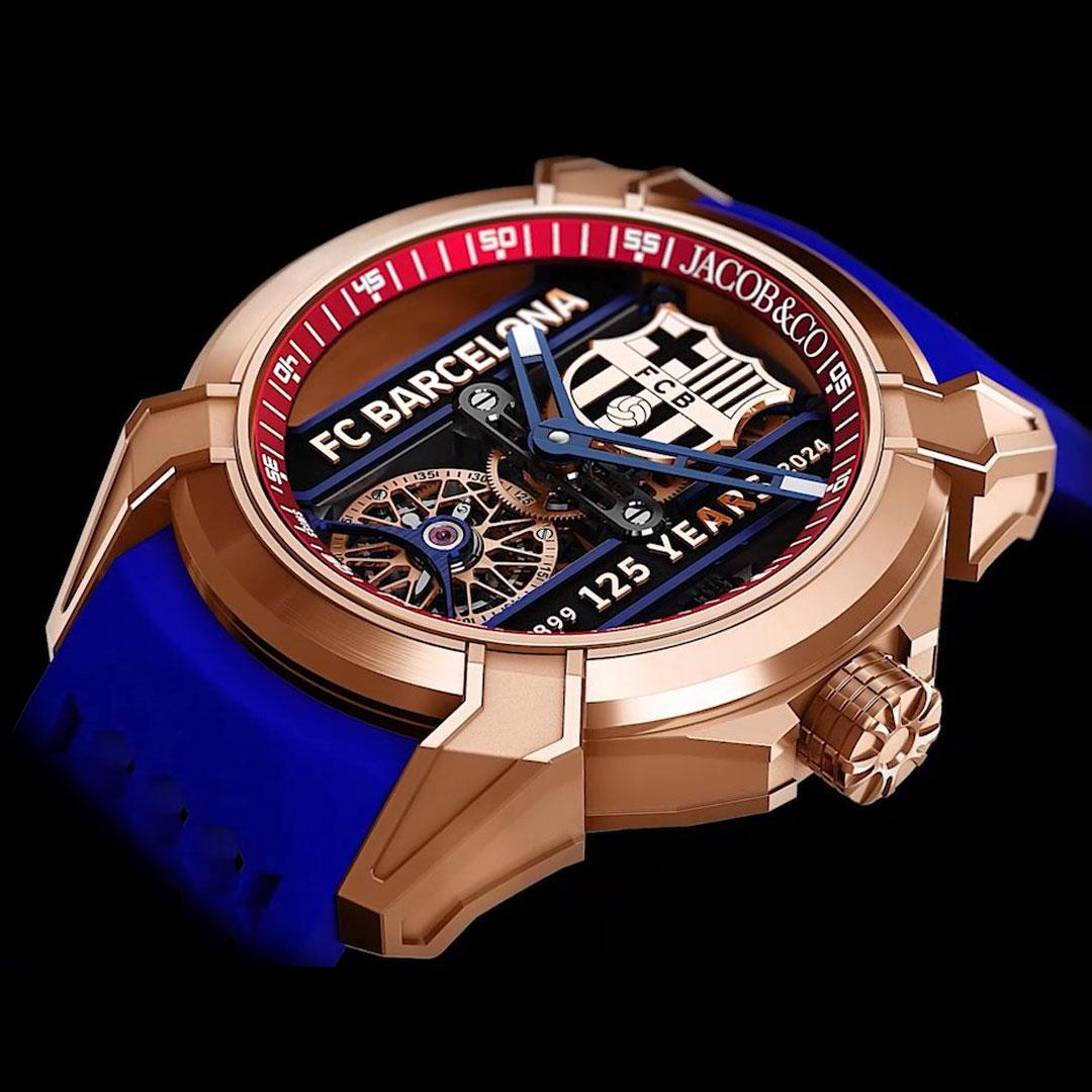 Jacob & Co. Epic X Tourbillon FC Barcelona 125th Anniversary Edition ref. EX112.43.AB.AA.ABRUA band