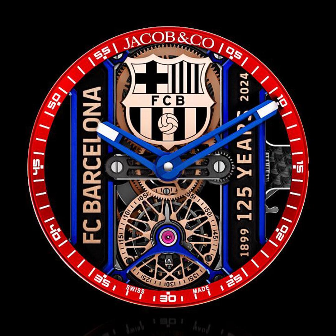 Jacob & Co. Epic X Tourbillon FC Barcelona 125th Anniversary Edition ref. EX112.43.AB.AA.ABRUA caliber JCAM46 front