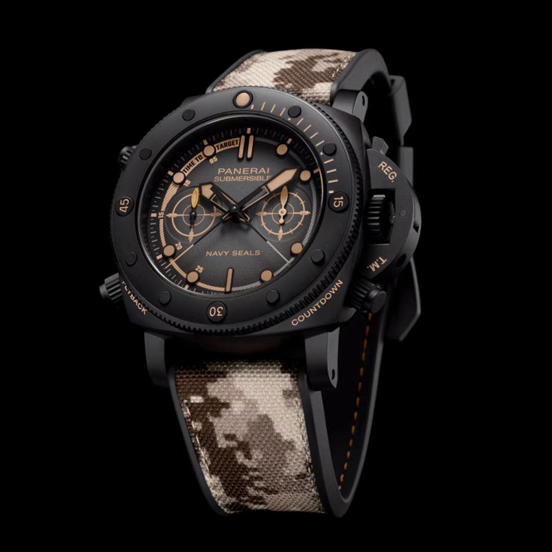 Panerai Submersible Chrono Navy SEALs Titanio ref. PAM01521 side