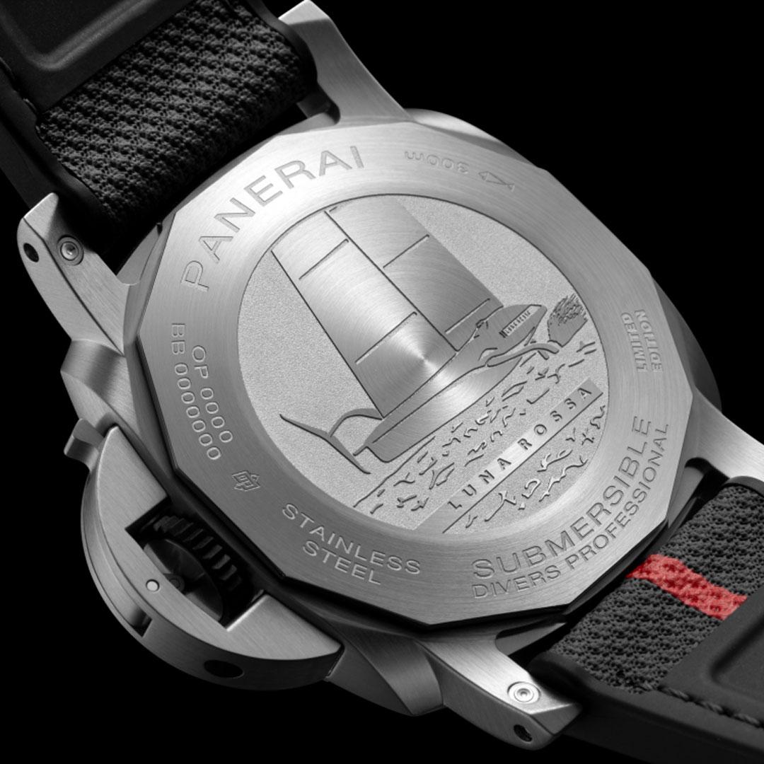 Panerai Submersible QuarantaQuattro Luna Rossa Tribute 37th American's Cup ref. PAM01681 back