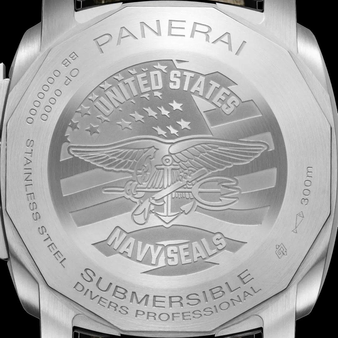 Panerai Submersible QuarantaQuattro Navy SEALs ref. PAM01518 back