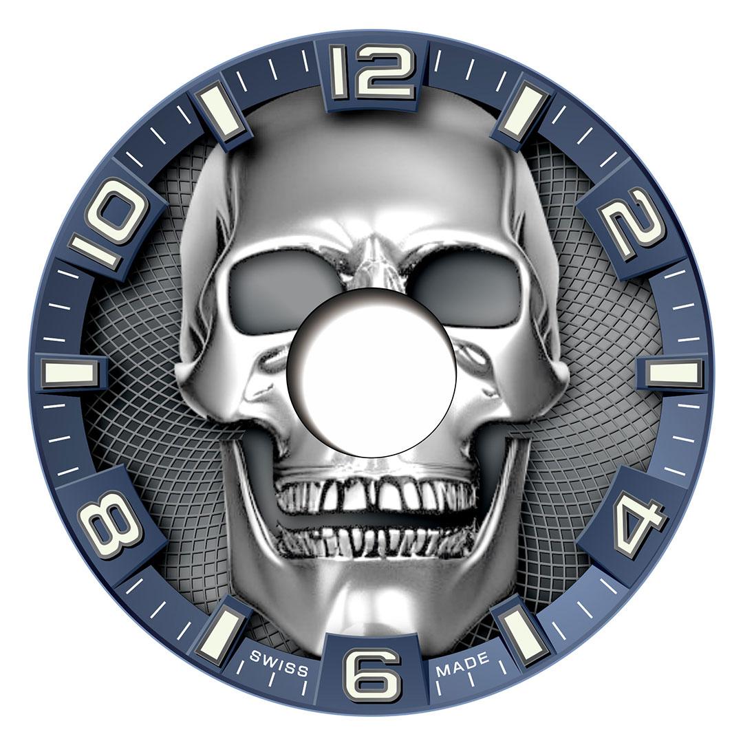 Perrelet Turbine Skull ref. A1092/S1 (blue) dial