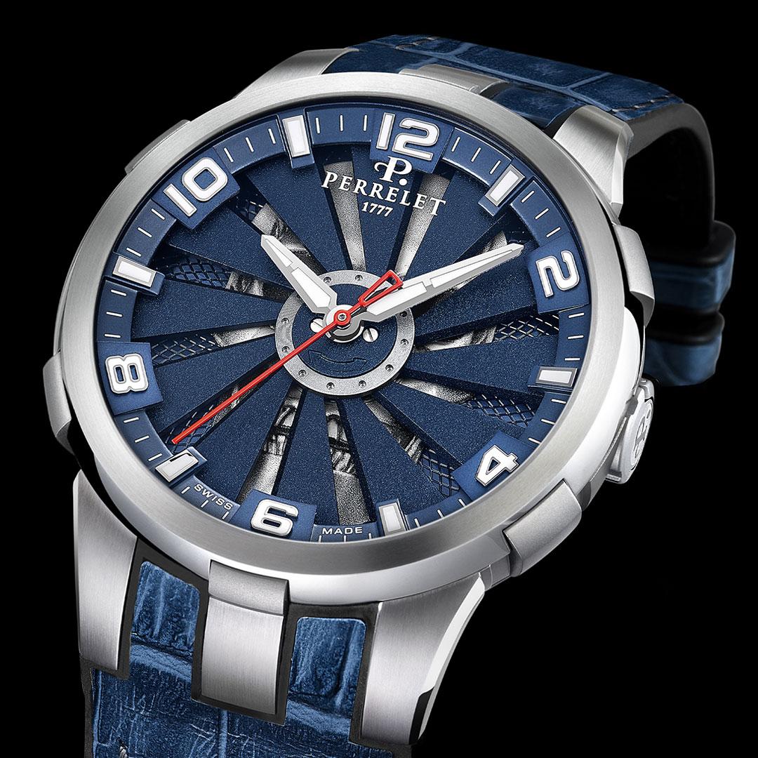 Perrelet Turbine Skull ref. A1092/S1 (blue) side