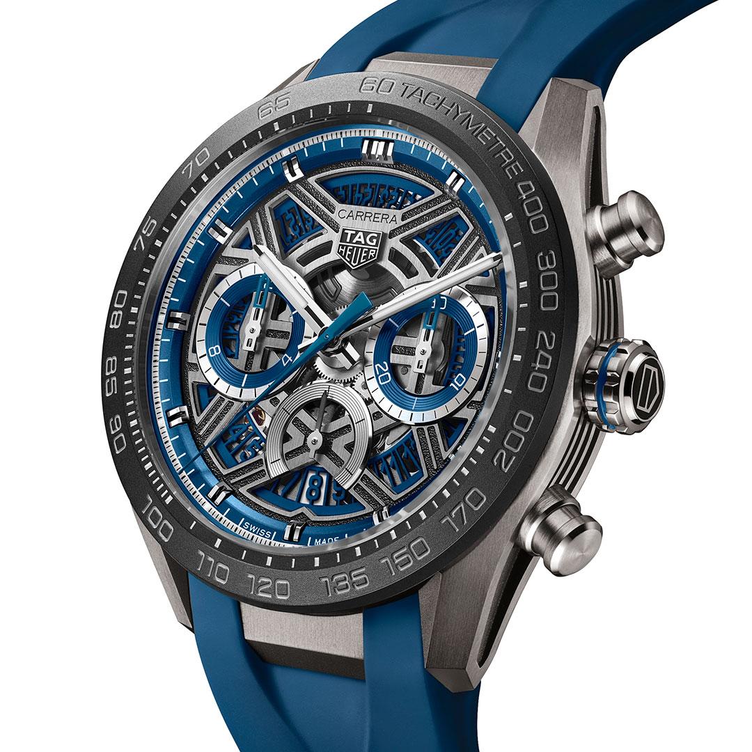 TAG Heuer Carrera Chronograph Extreme Sport ref. CBU2081.FT6274 (blue) side