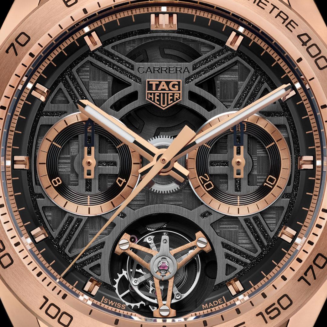 TAG Heuer Carrera Chronograph Tourbillon Extreme Sport titanium and rose gold dial