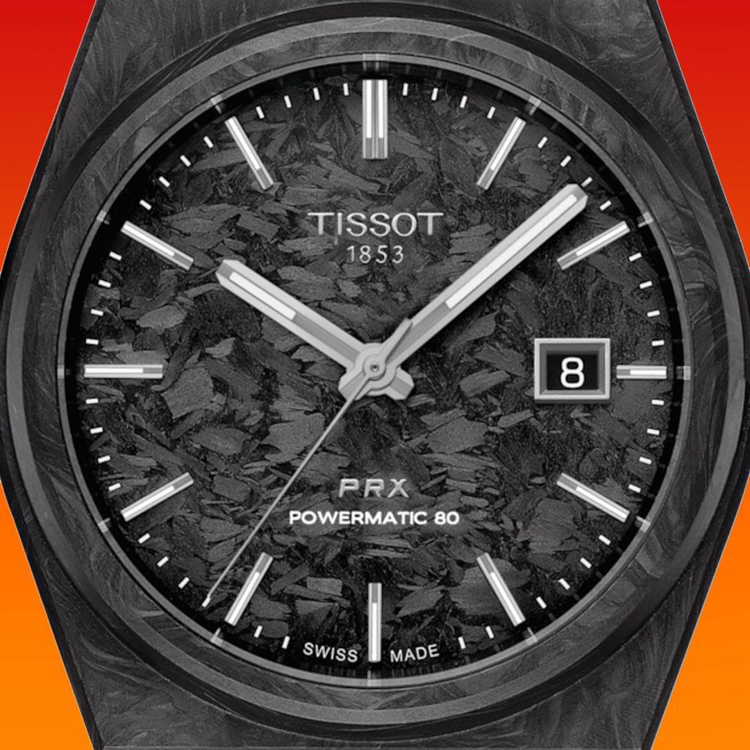 Tissot PRX Powermatic 80 Forged Carbon ref. T137.907.97.201.00 dial