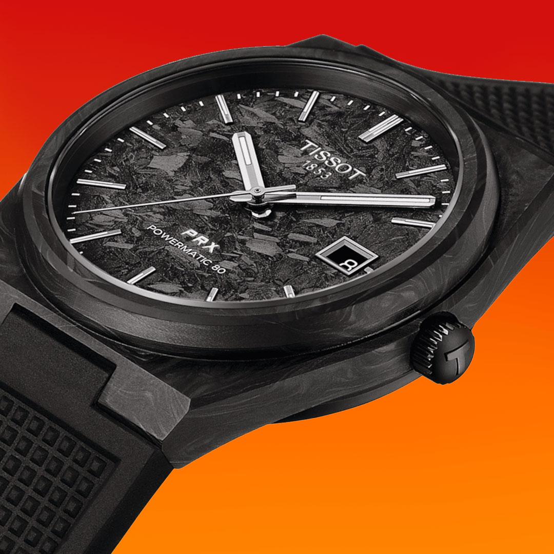 Tissot PRX Powermatic 80 Forged Carbon ref. T137.907.97.201.00 side