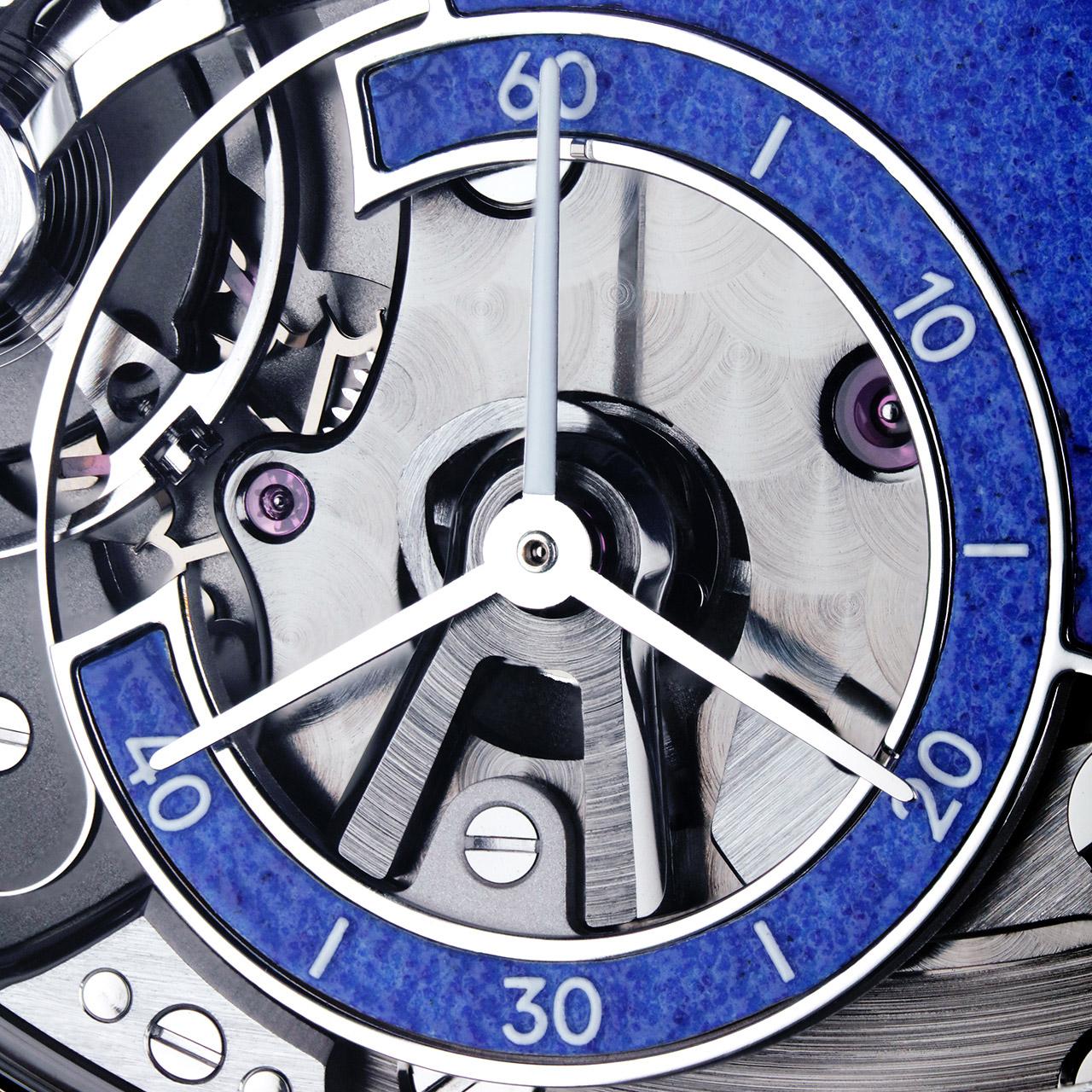 Armin Strom Mirrored Force Resonance Lapislazuli x Franz Gertsch ref. ST24-RF.GERTSCH dial detail