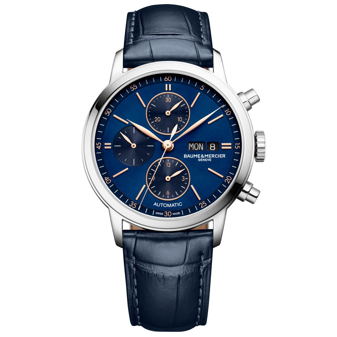 Baume et Mercier Classima Automatic Chronograph 42 mm ref. 10784 blue