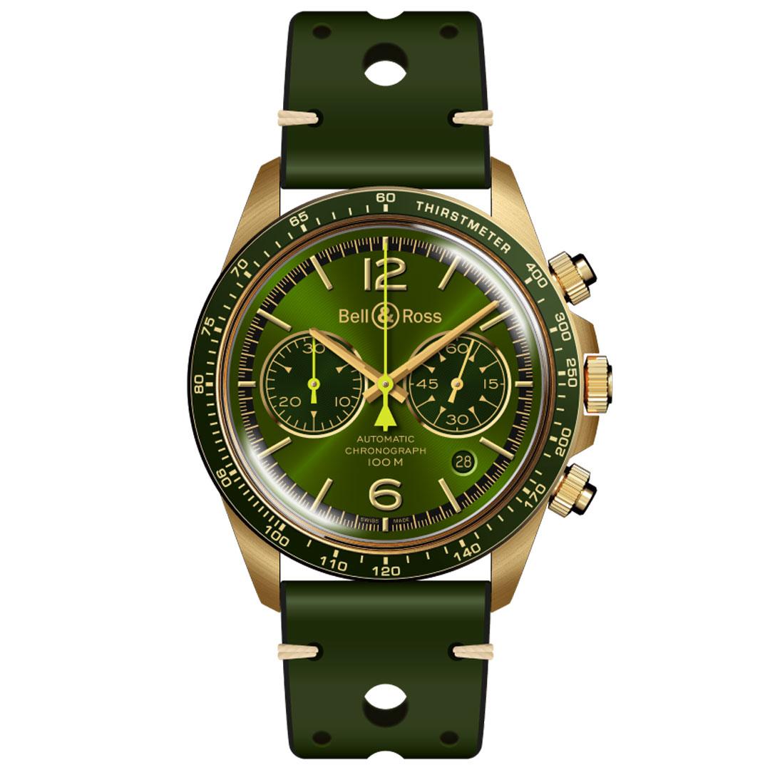 Bell & Ross BR V2-94 Bellytanker Bronze ref. BRV294-MJ-BR/SCA (green)