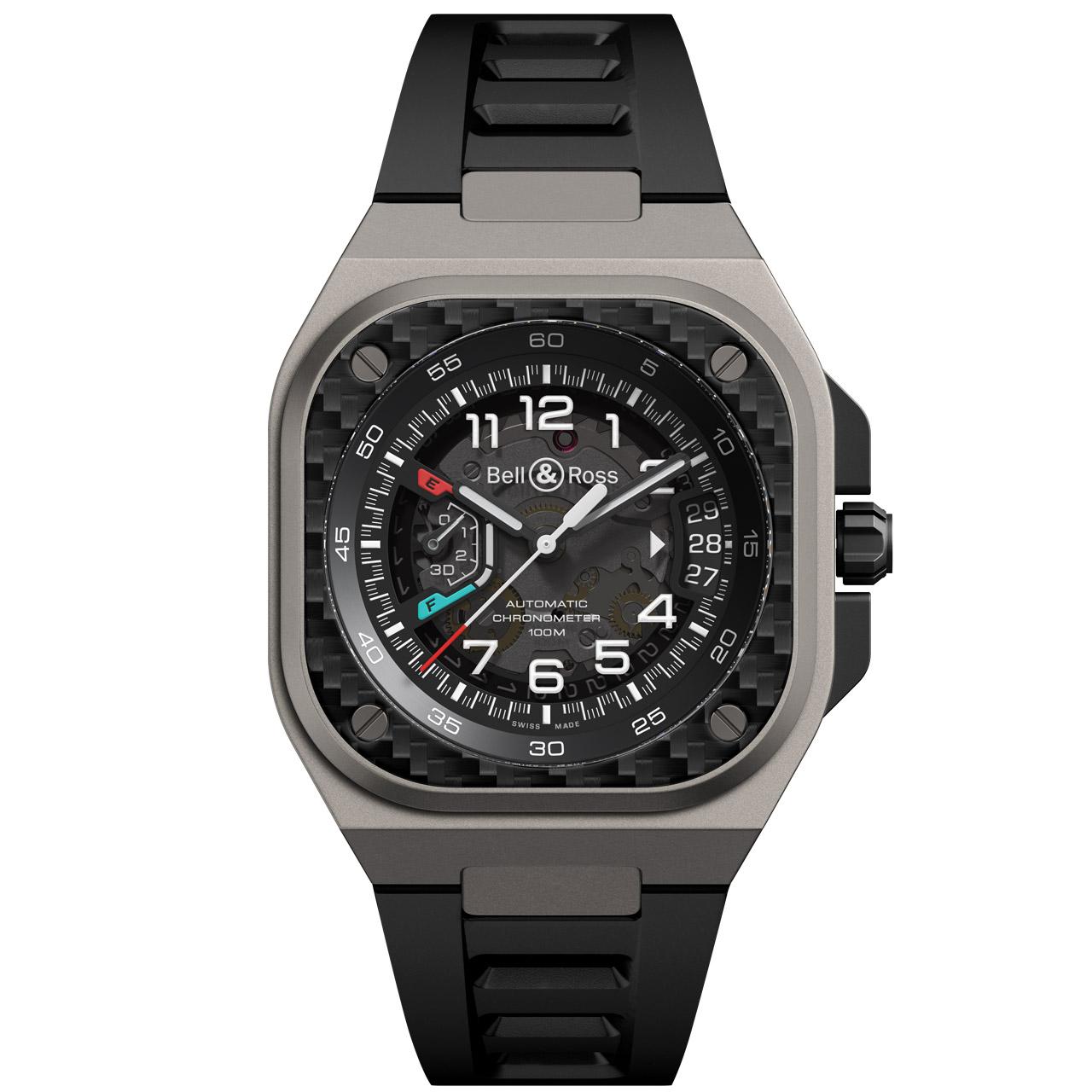 Bell & Ross BR-X5 Racing ref. BRX5R-RAC-TI/SRB rubber strap