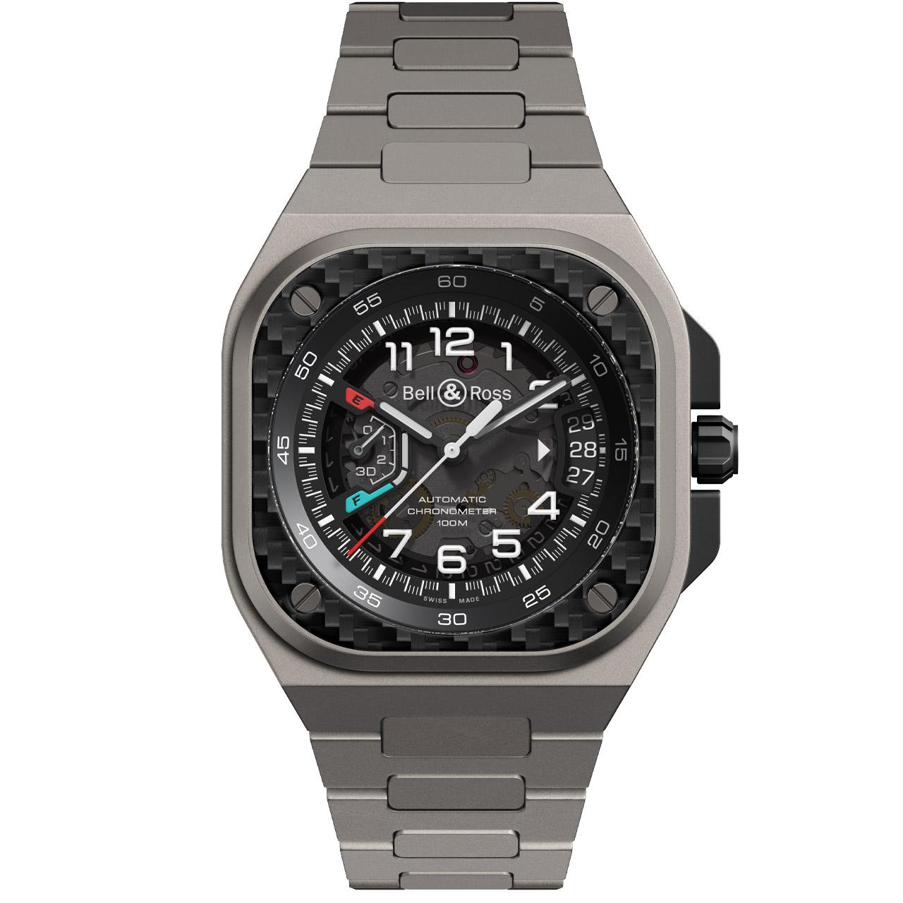 Bell & Ross BR-X5 Racing ref. BRX5R-RAC-TI/STI titanium bracelet